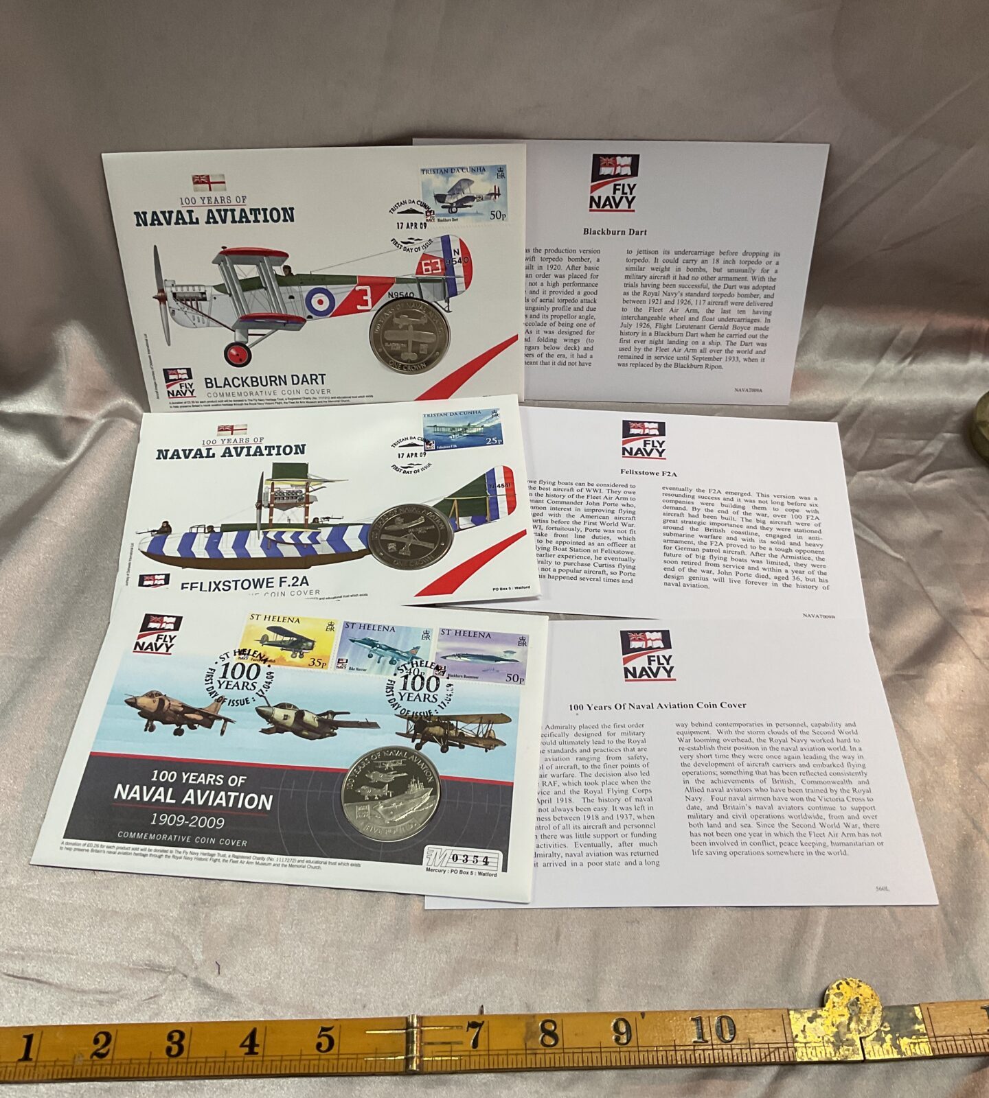 Three fly navy 100 years of naval aviation commemorative crown coin covers