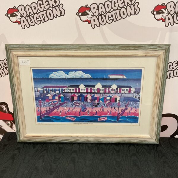 Lewis 2000 signed limited edition print of sherringham beach huts