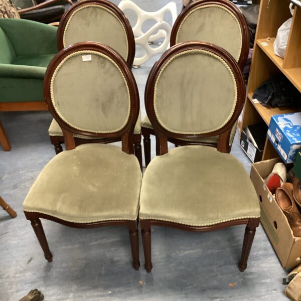 Four vintage regency style dining chairs
