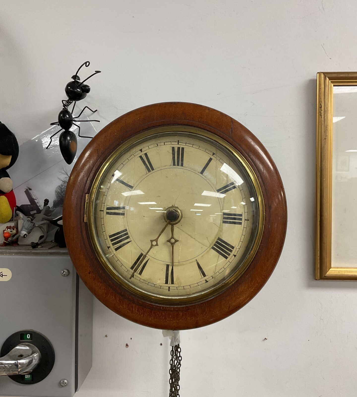 1880 Striking Wall clock working with weights
