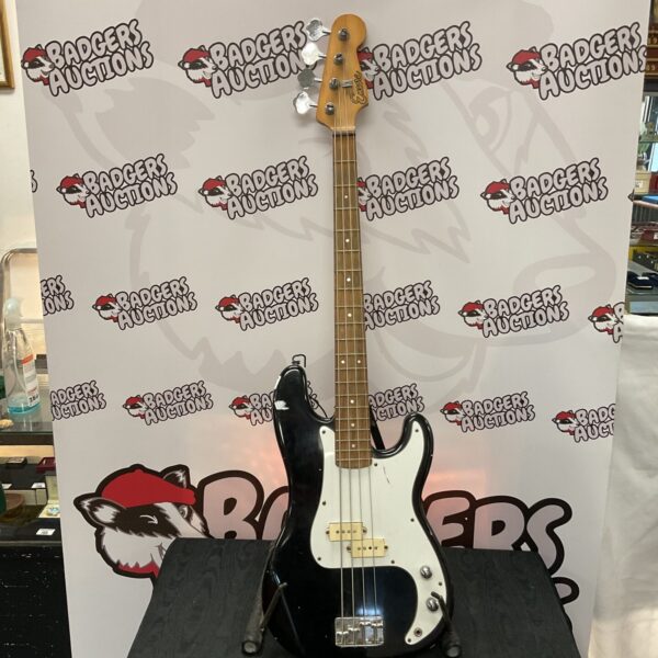 Black encore bass guitar