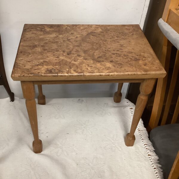 Tigers eye walnut side table