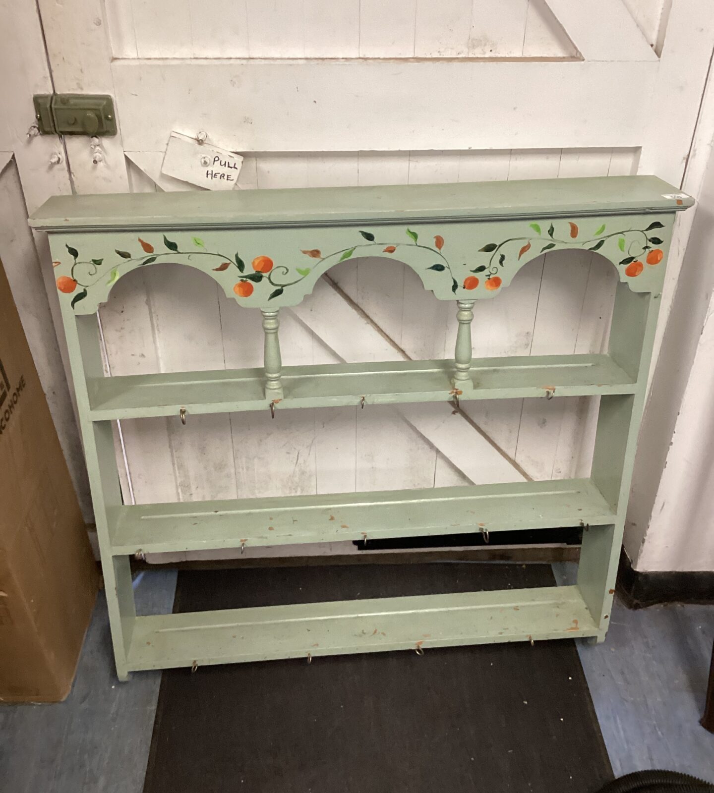 pine kitchen wall hanging plate rack