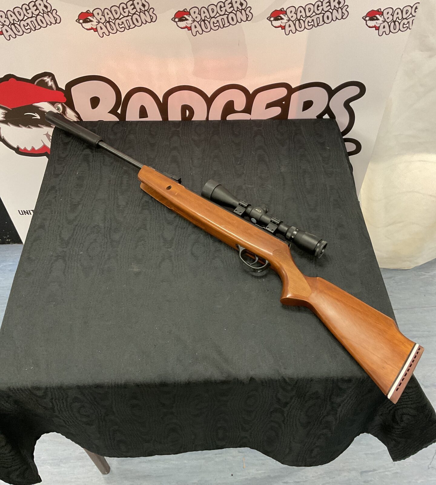Hatsan edgar .22 cal air rifle with ags scope