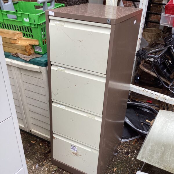 Four drawer metal filing cabinet