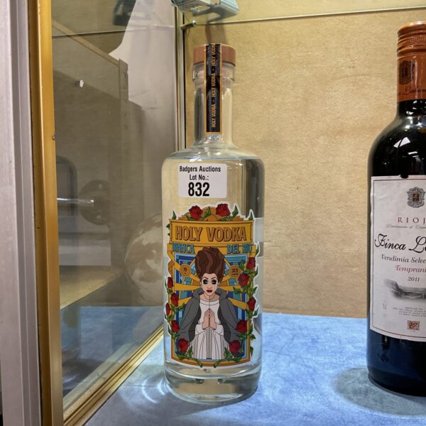 Sealed 70cl bottle of Bianca del rio holy vodka
