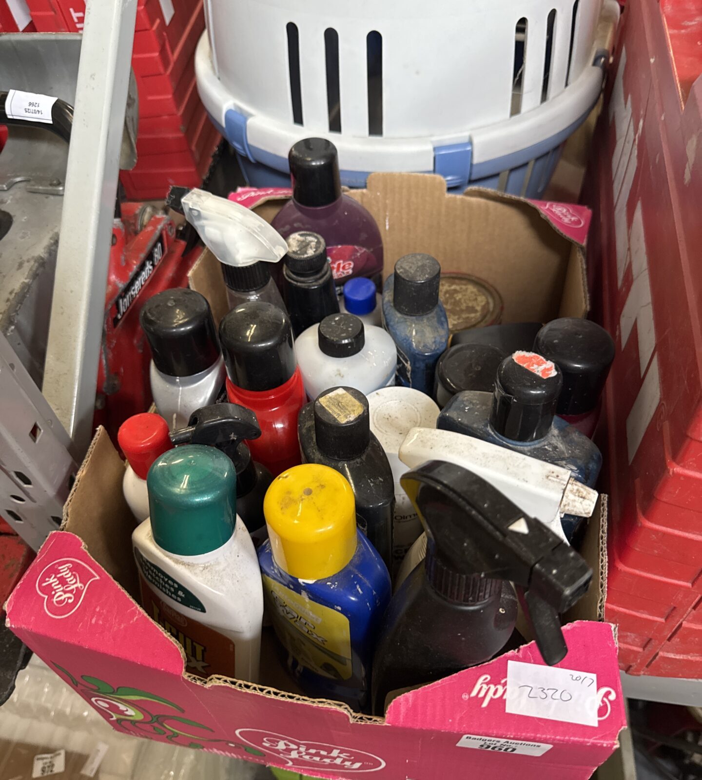 Box of garage clearance chemicals inc T-Cut & others
