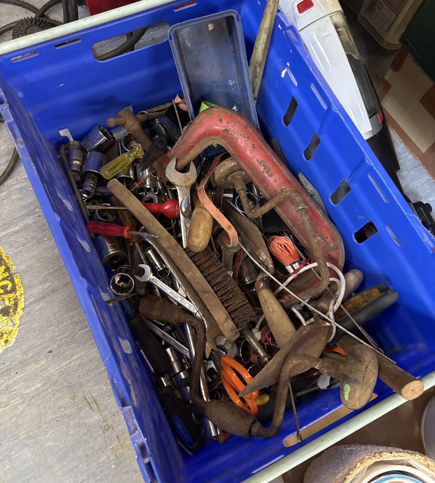 Tray of assorted tools