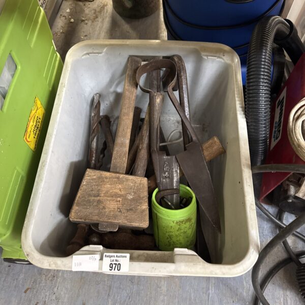 Box of tools inc wooden mallet