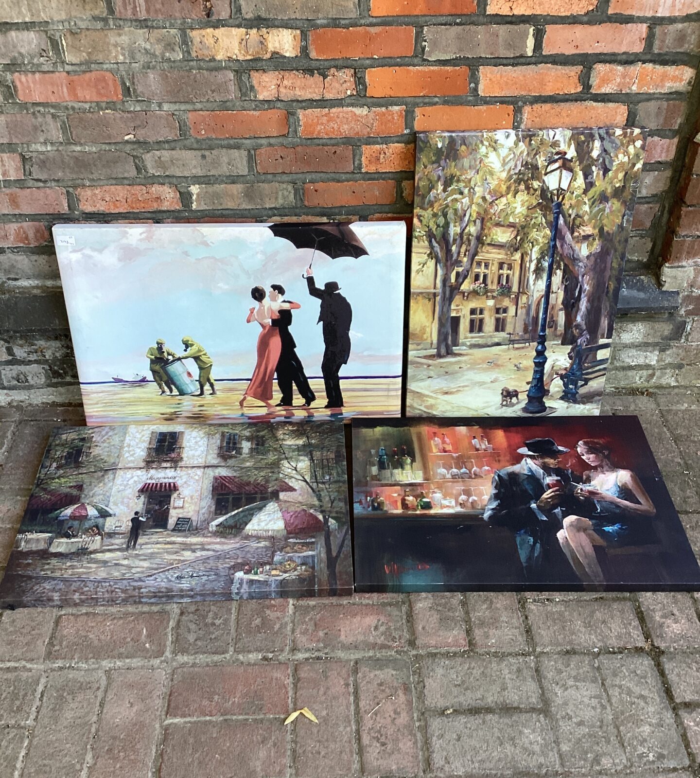 four large jack vetriano canvas prints