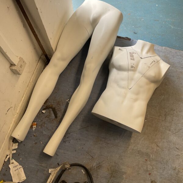 White mannequin legs torso