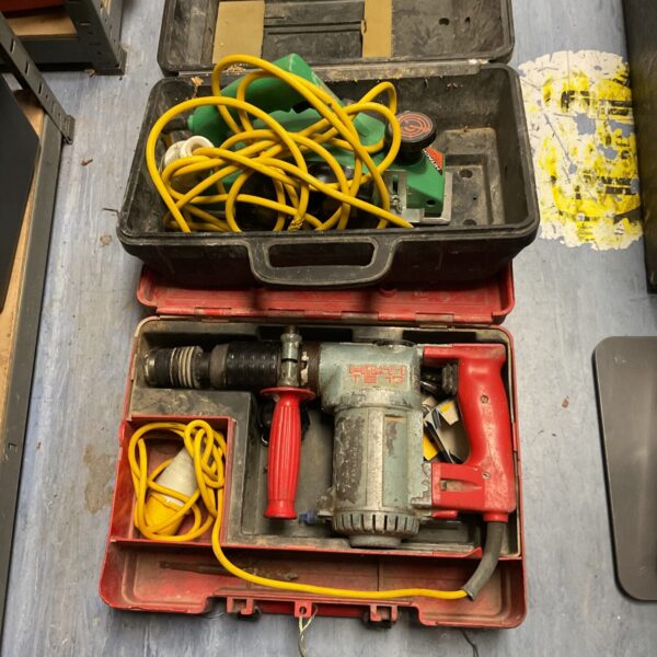 Hitachi 110v planer and jilting te 17 hammer drill 110v untested