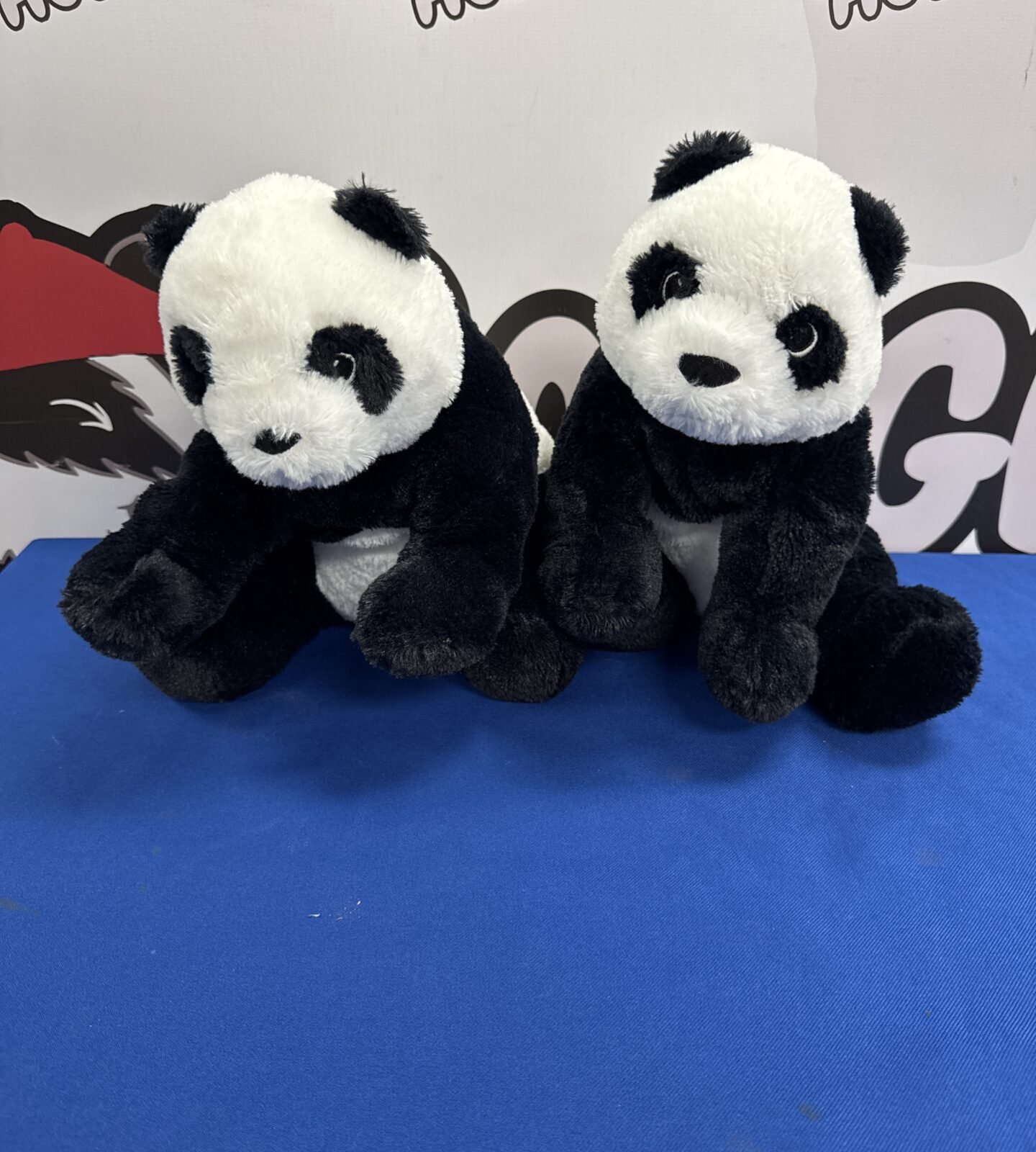 Two ikea kramig collectible panda teddies
