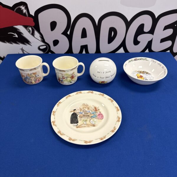 Five children’s nursery themed china items inc bunnykins & royal doulton