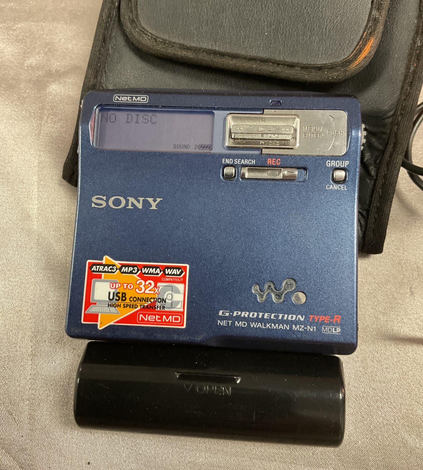 sony walkman md player my-n1 g protection type-r with case External power pack working - Image 2