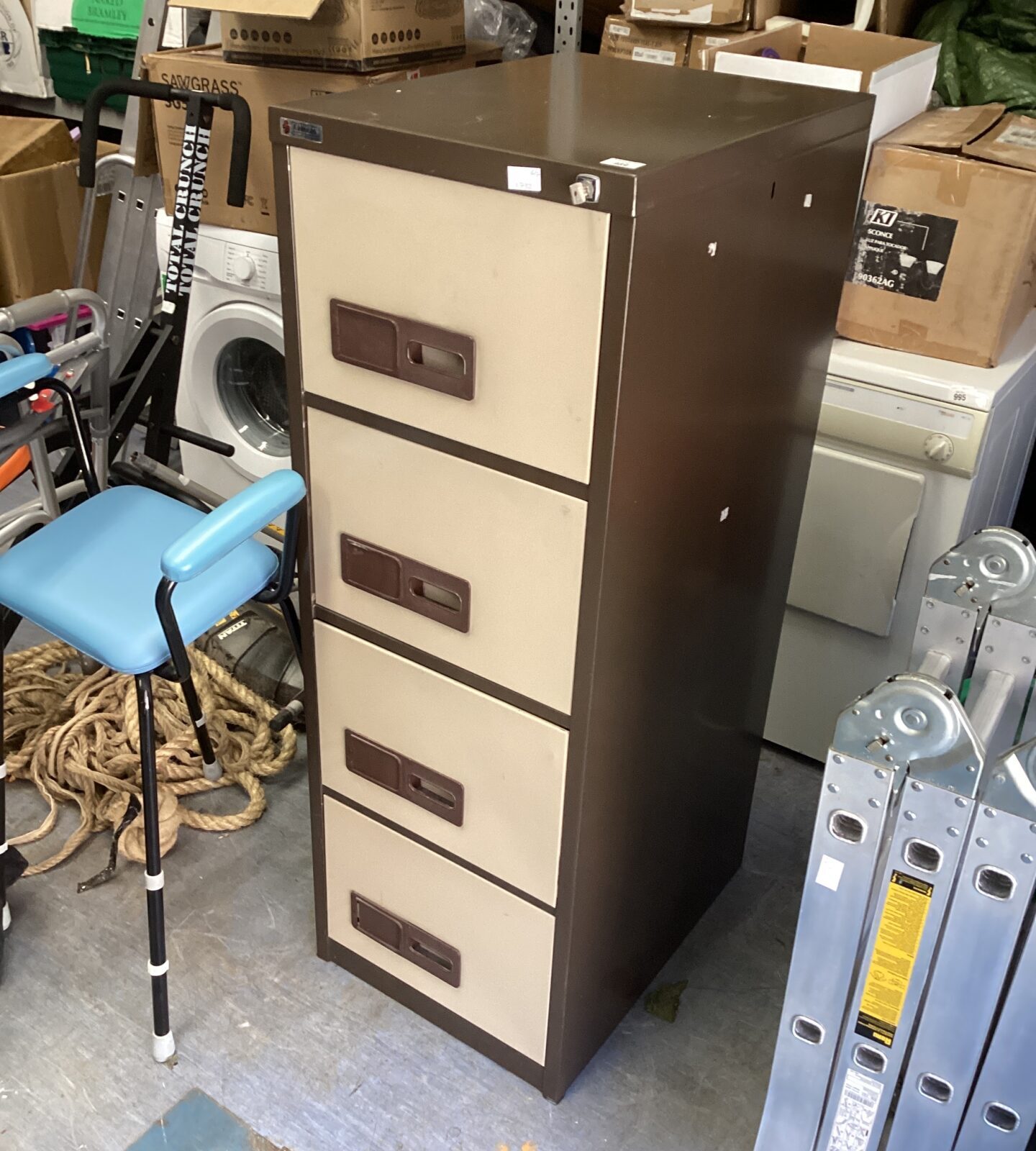 Four Drawer Metal Filing Cabinet with key