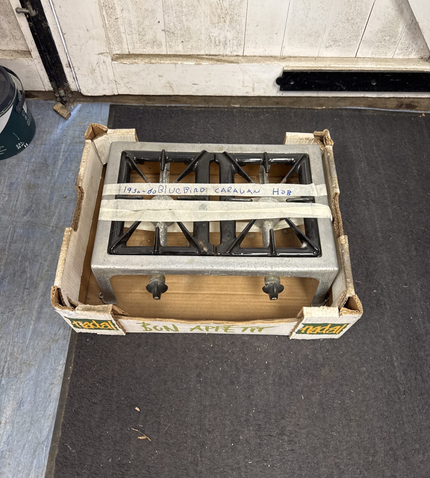 Vintage bluebird 1950s/60s caravan hob