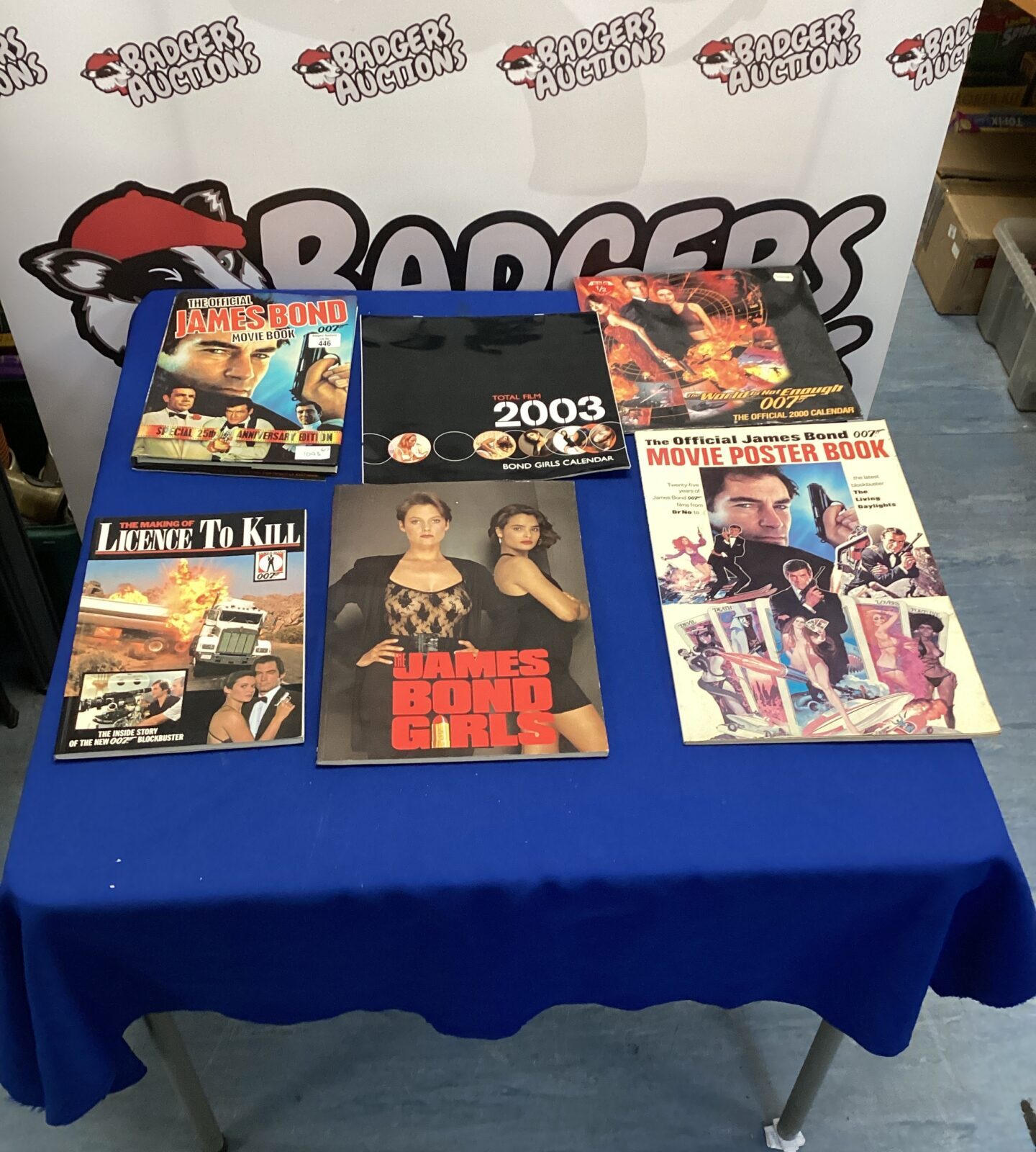 Collection of james bond calendars & movie books inc the official james bond movie book