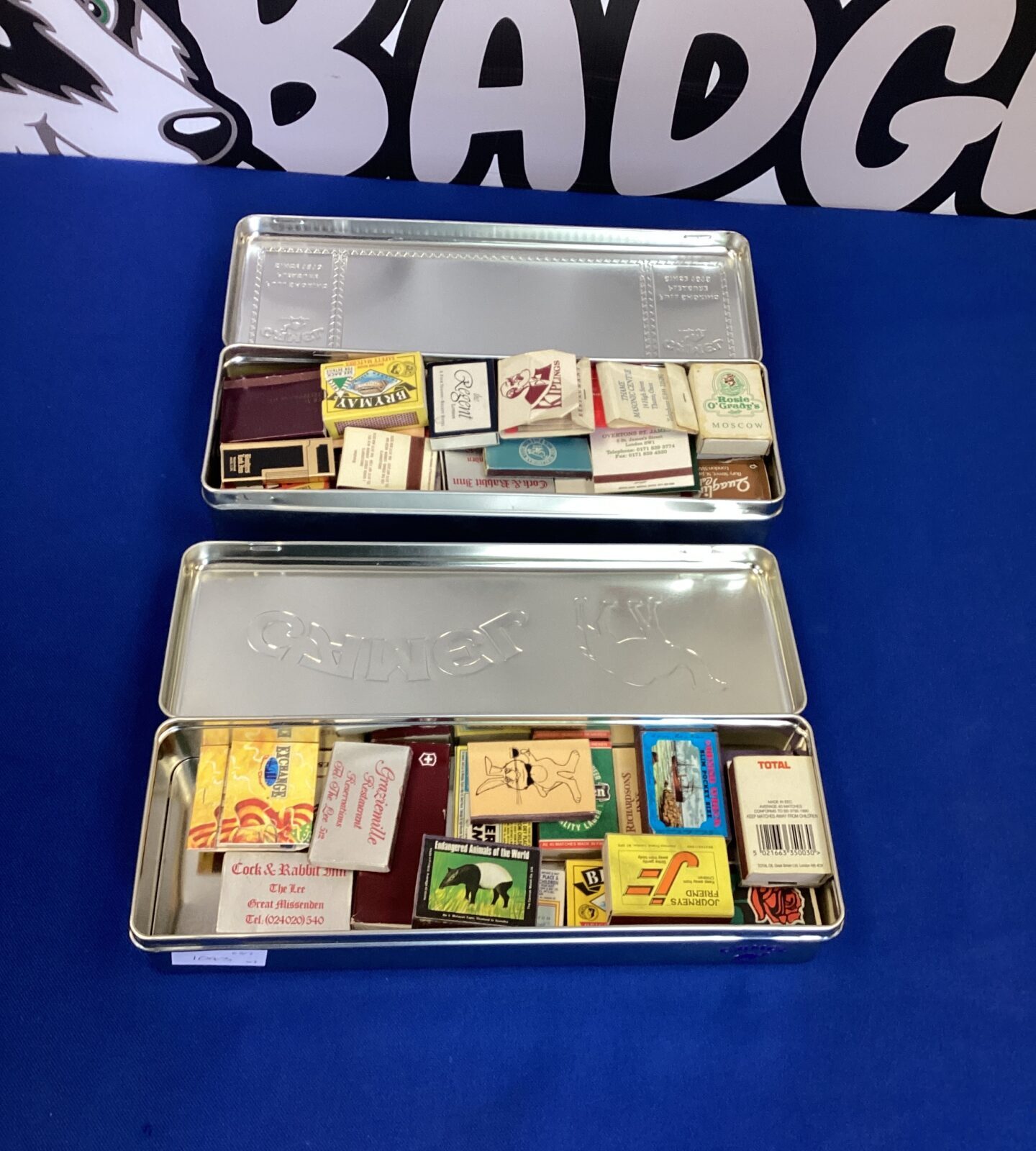 Collection of Match Books in Camel Cigarette Tins