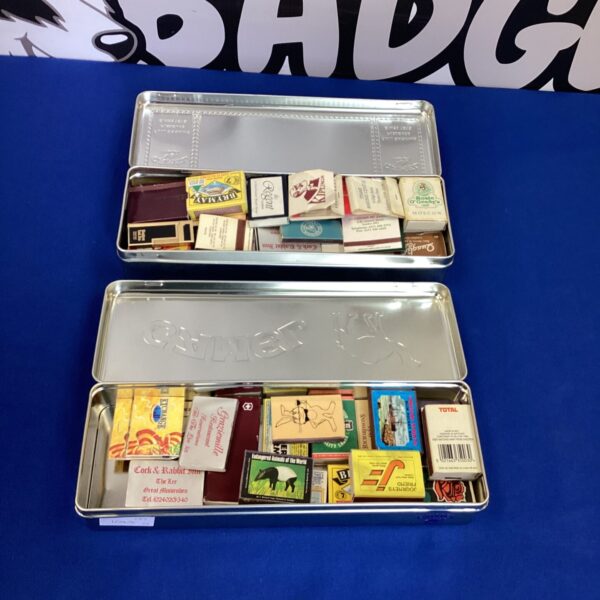 Collection of Match Books in Camel Cigarette Tins