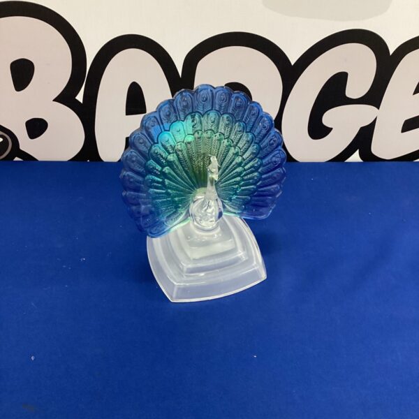Vintage French Lead Crystal Glass Peacock
