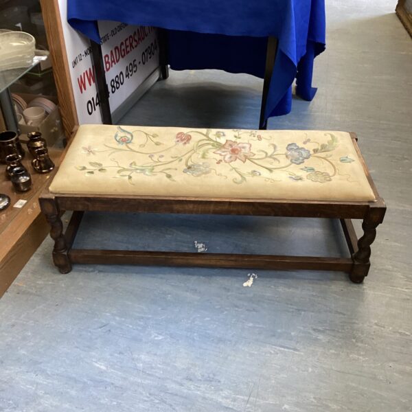 Mahogany Barley Twist Long Foot Rest