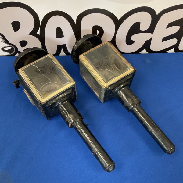 Pair of antique carriage lanterns