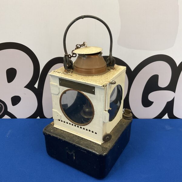 Vintage British rail signaling lamp