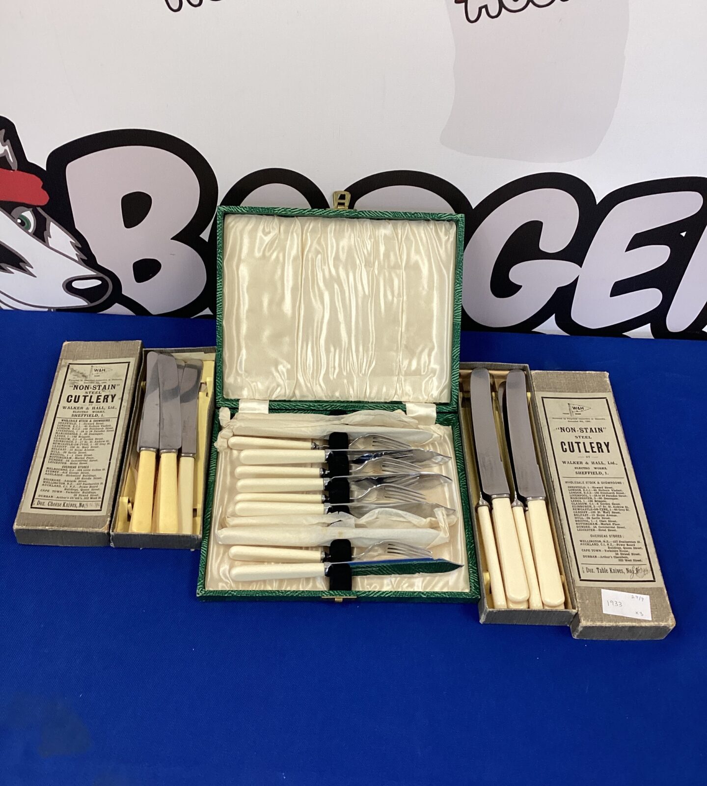 W&H Vintage Bone Handle Cutlery in orginal Boxes
