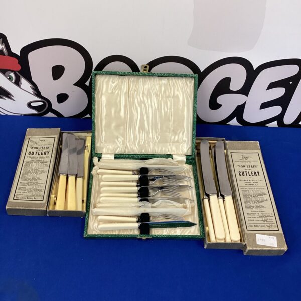 W&H Vintage Bone Handle Cutlery in orginal Boxes