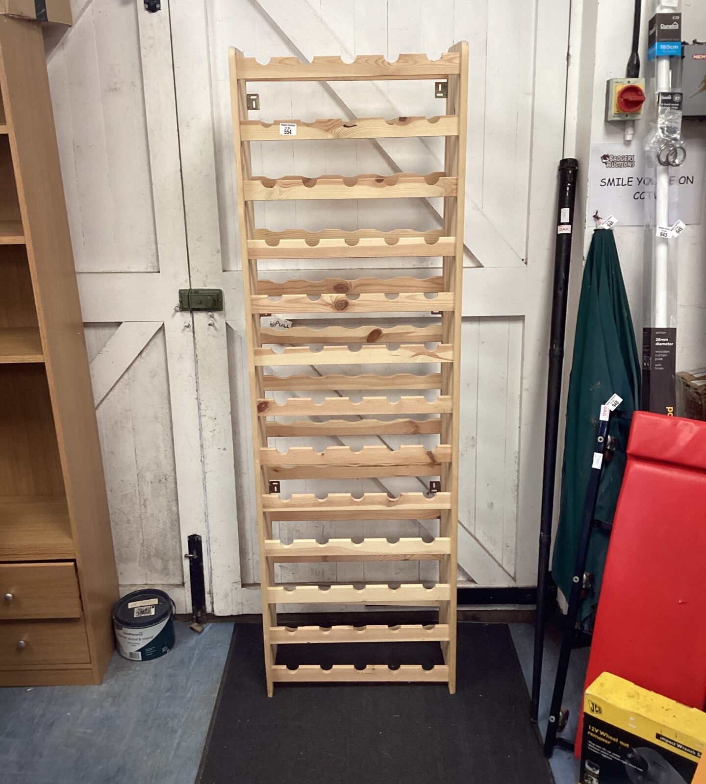 Large wooden wine rack