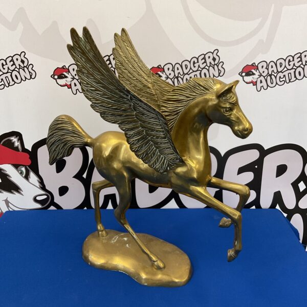 Large brass pegasus sculpture
