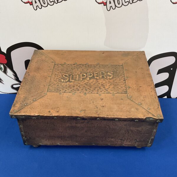 Vintage copper slippers box