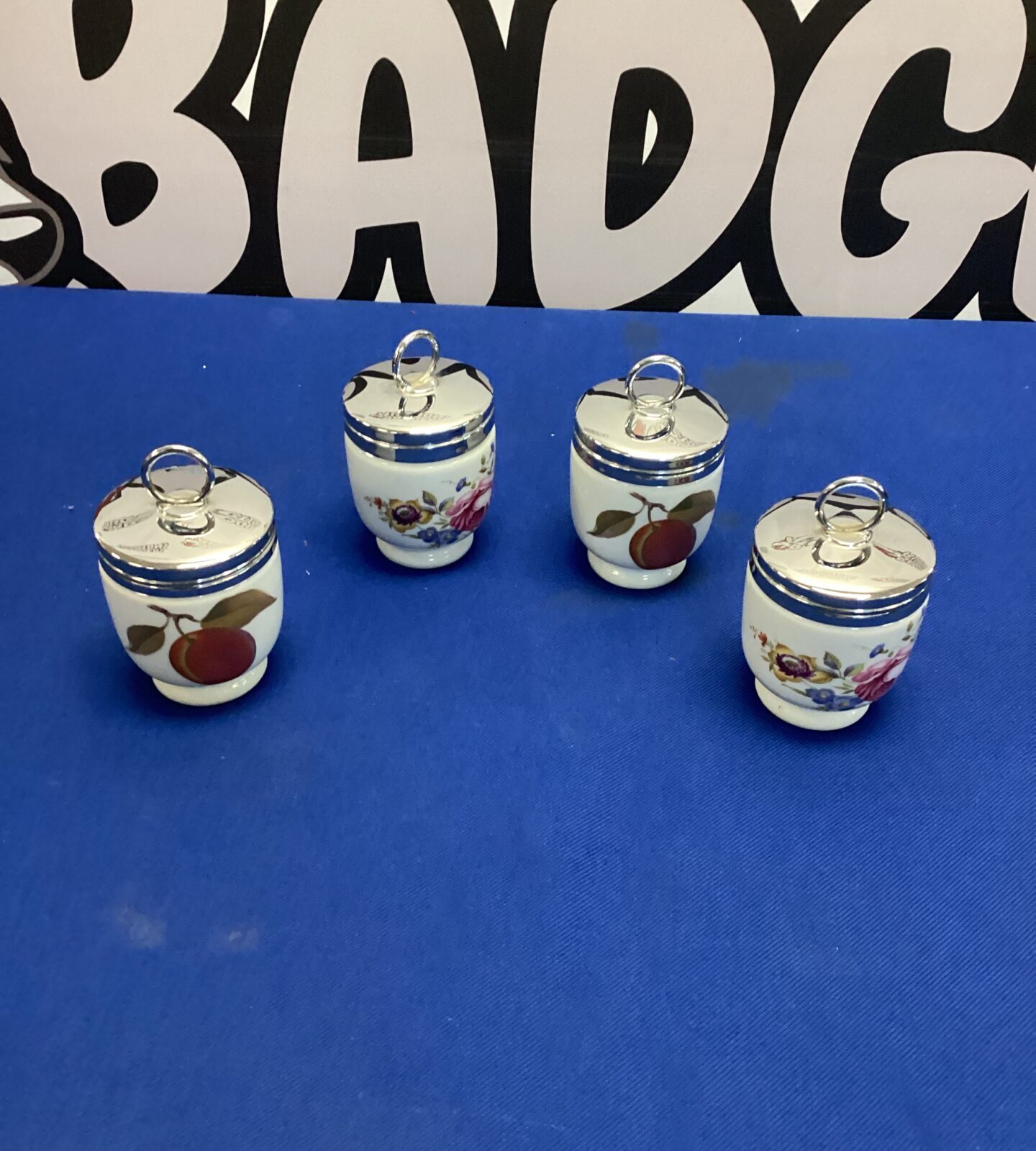 Four Royal Worcester Egg Coddlers