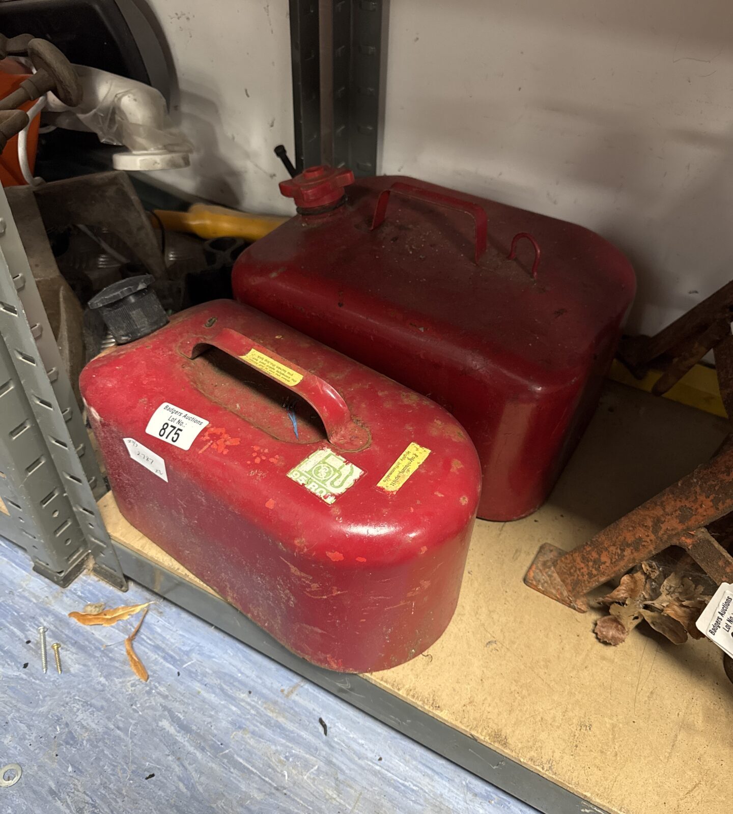 Two fuel cans