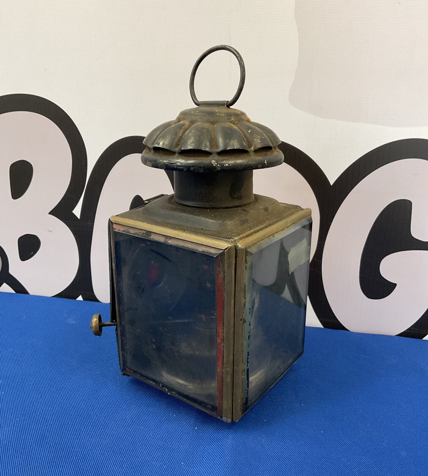 Vintage British rail signal lantern