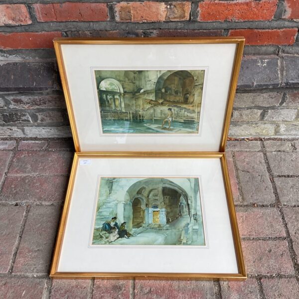 Pair of william russell flint gilt framed prints