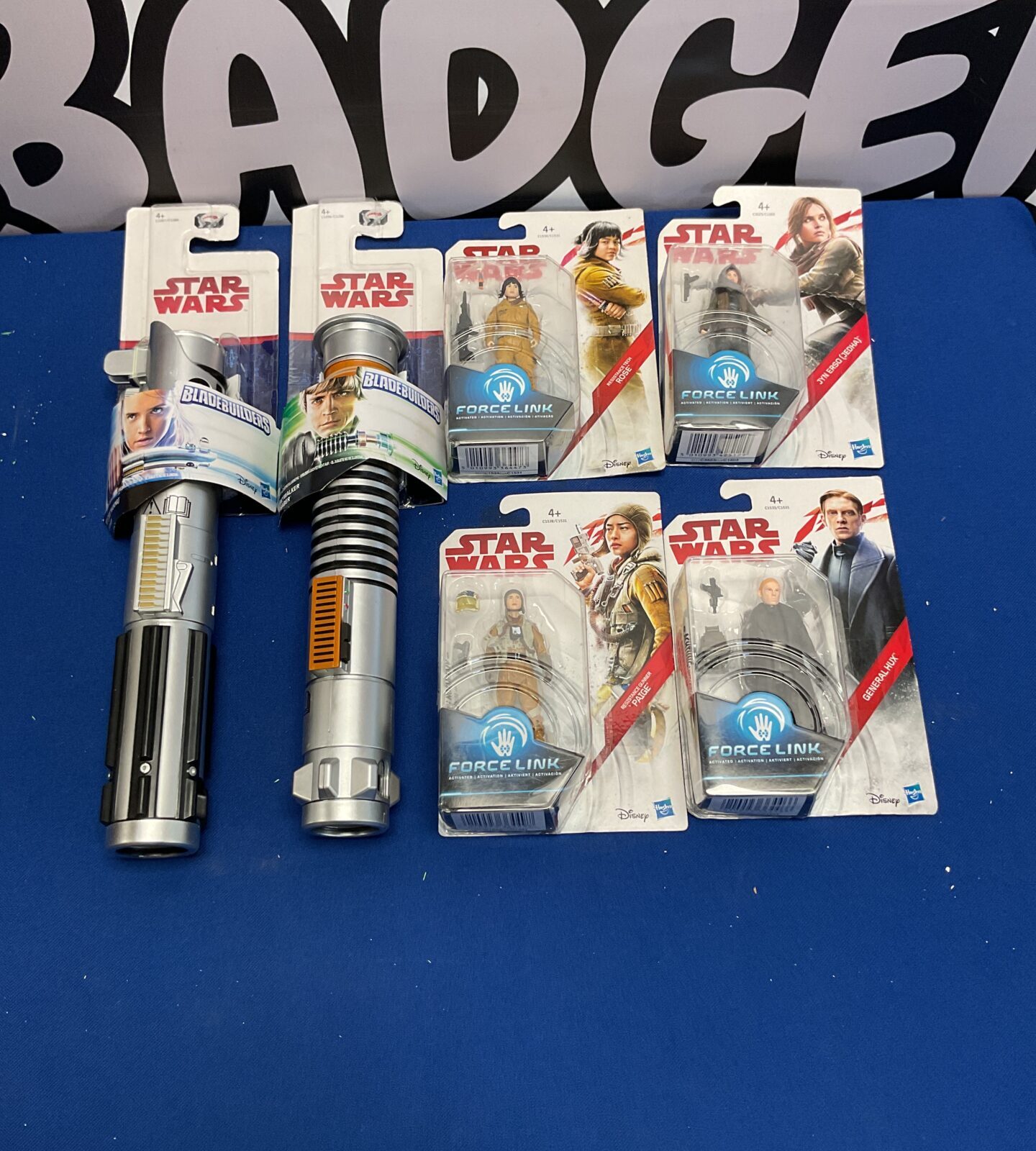 Selection of Disney Hasbro Star Wars Figures And Lightsabers