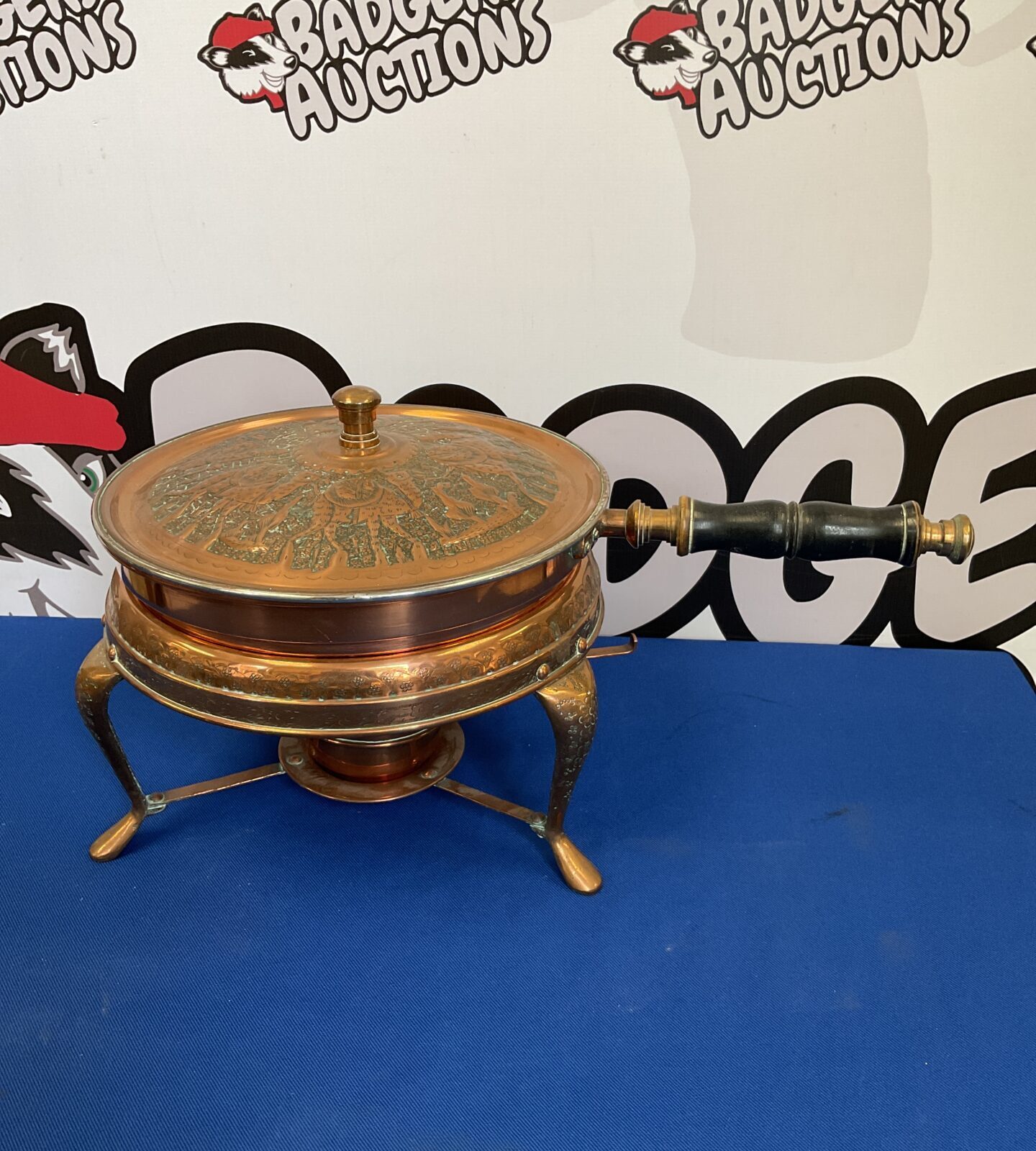 Vintage middle eastern copper chaffing dish