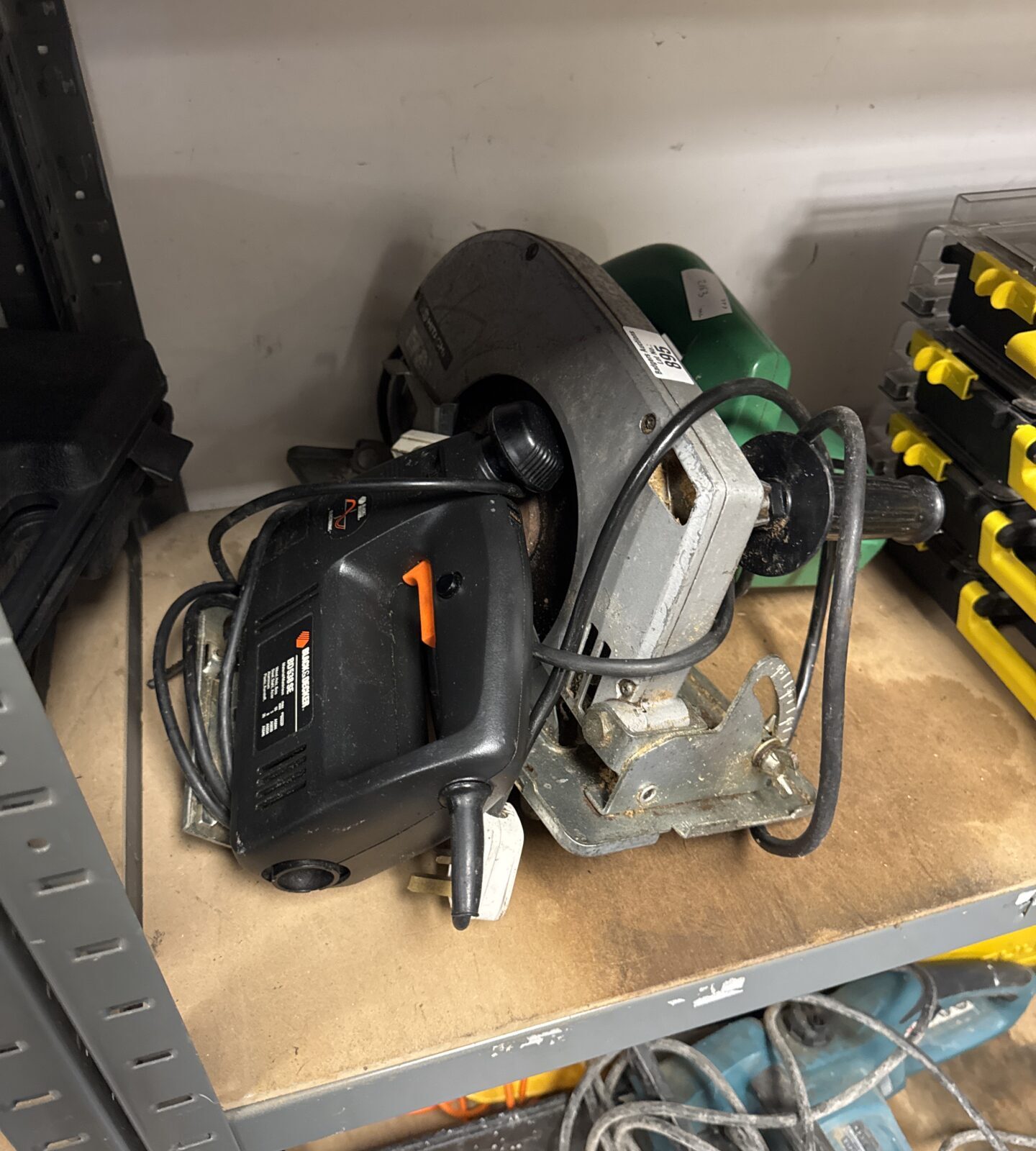 Large hitachi circular saw with black & decker jigsaw