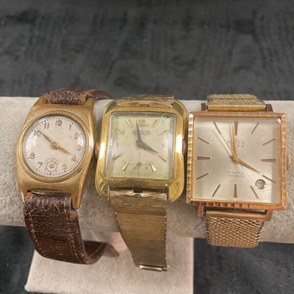 vintage Butex, Rotary and Roma mechanical movement  wristwatches working