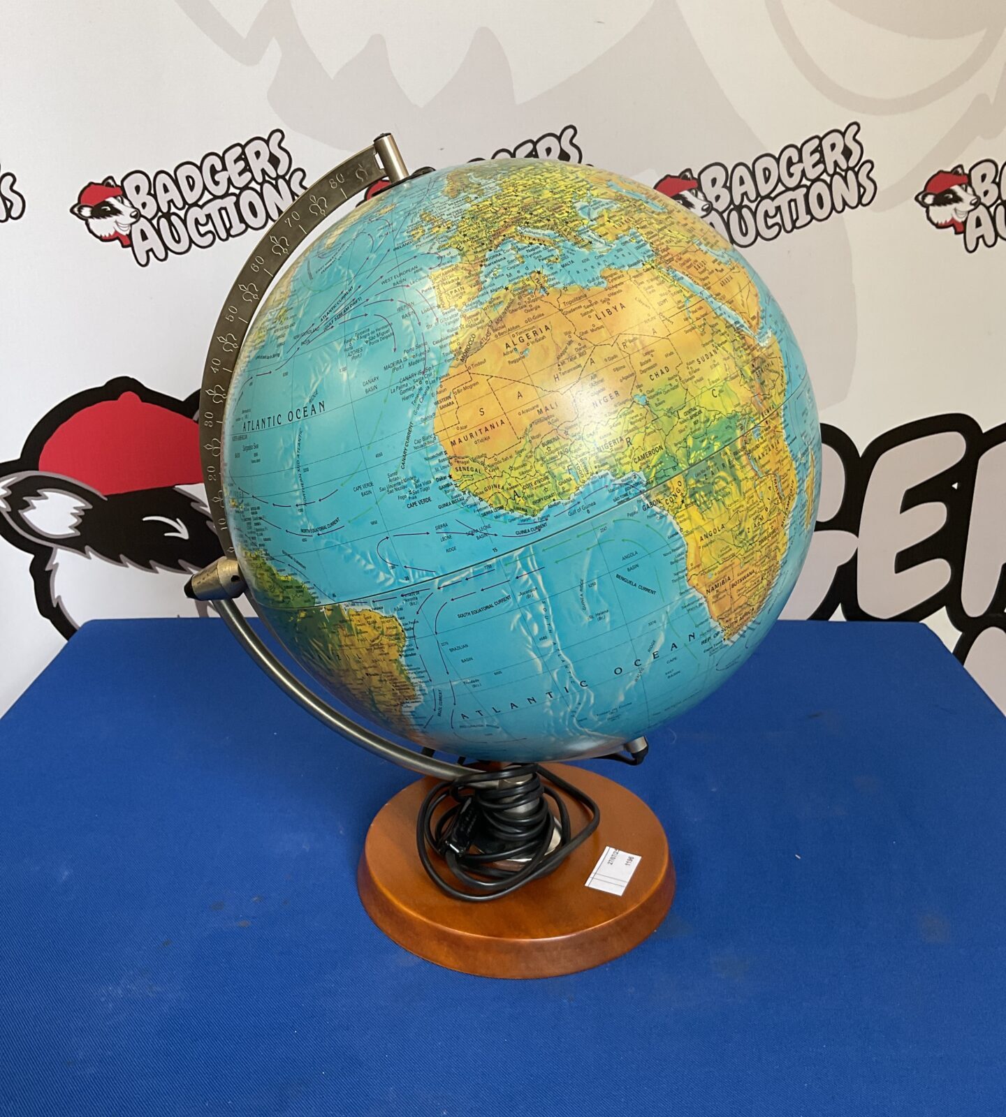 Danish scanglobe type x light up desktop globe