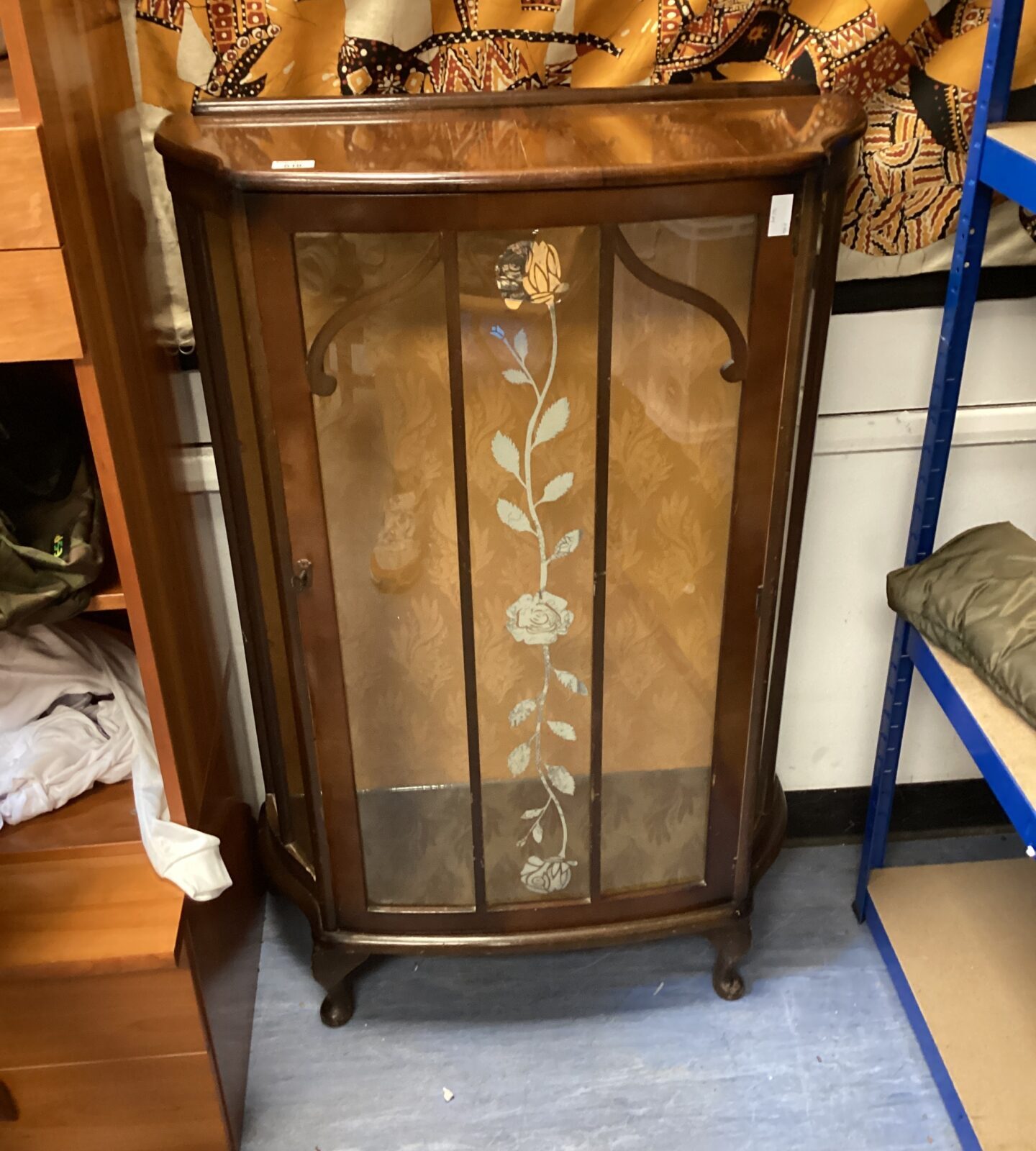 Vintage Glass Fronted Mahigany Display Cabinet