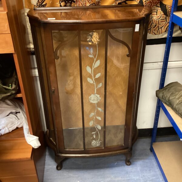 Vintage Glass Fronted Mahigany Display Cabinet
