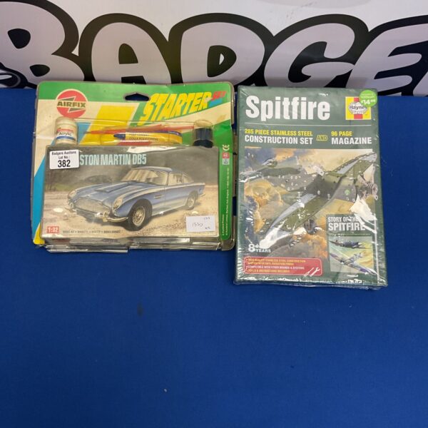 Two model kits inc vintage boxed airfix Austin martin db5 model kit