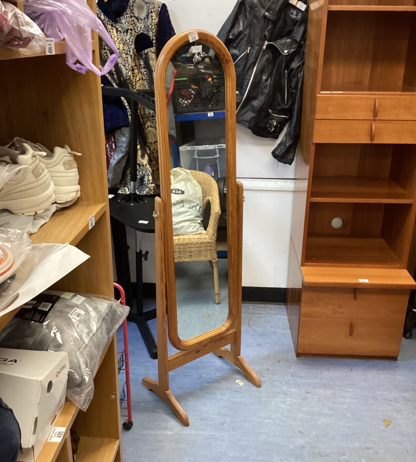 pine dressing mirror