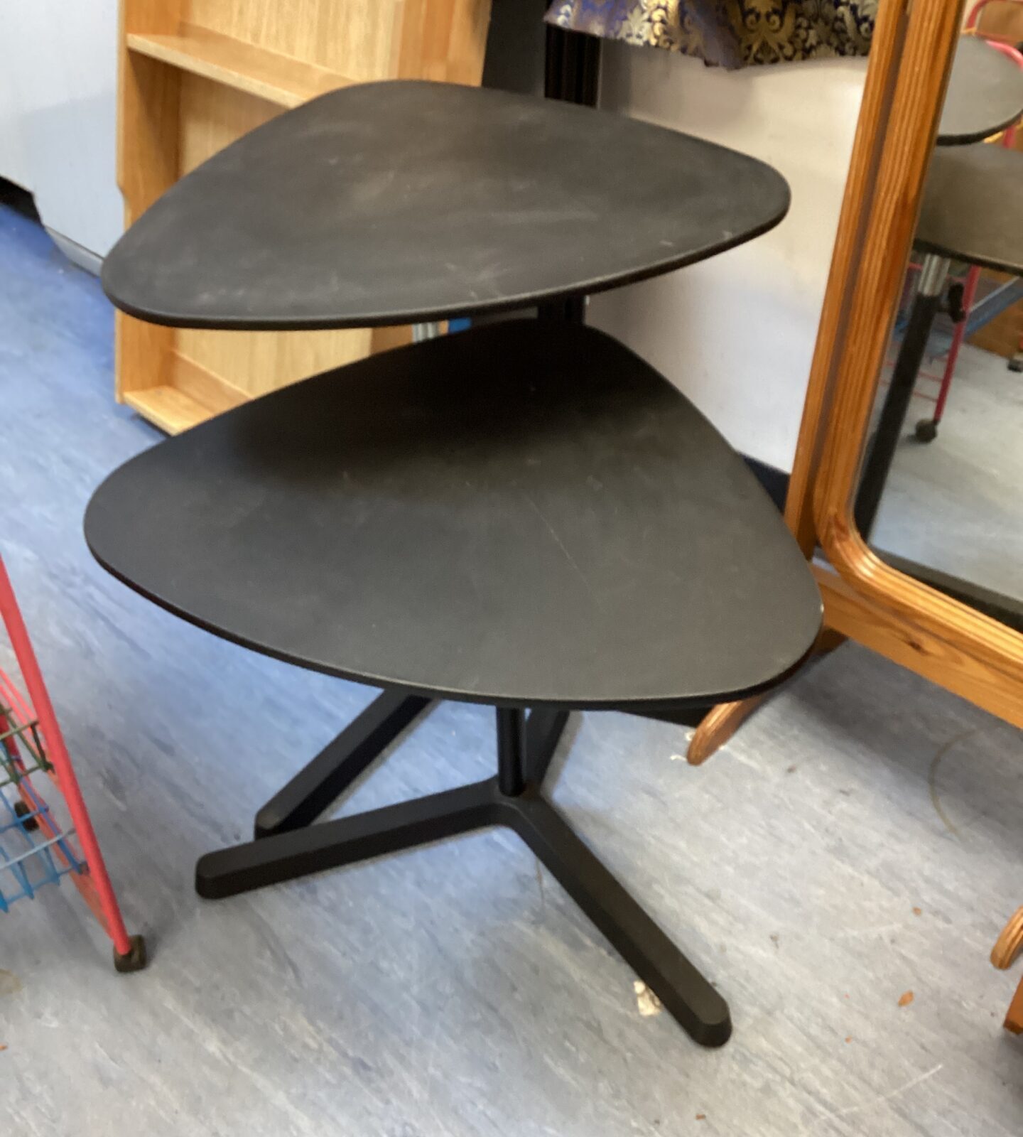 Two ikea height adjustable side tables