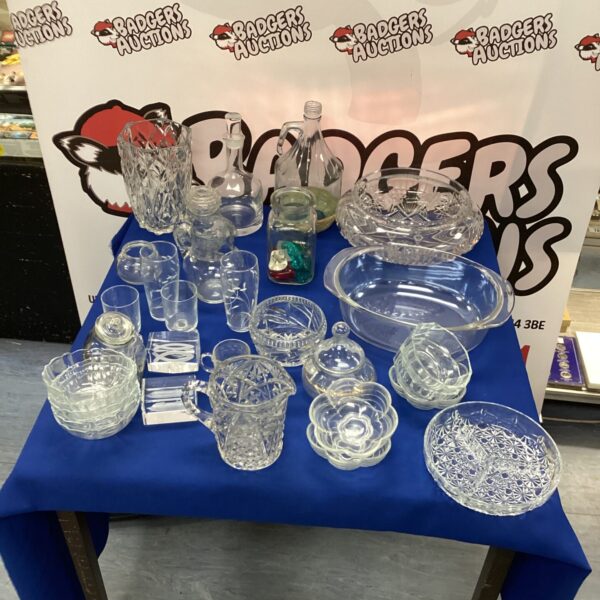 Quantity of mixed Glassware inc Crystal Vase