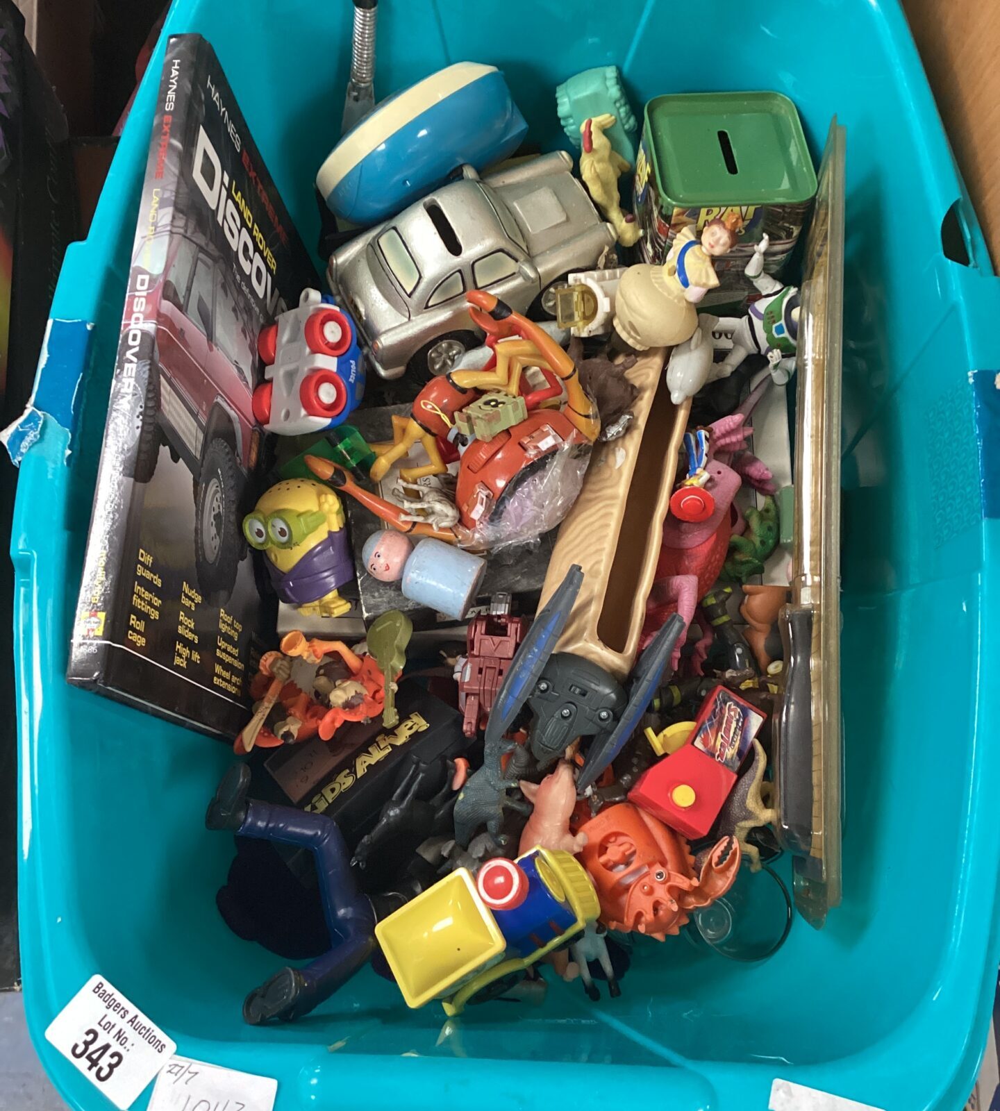 Box of mixed toys and other items inc retro