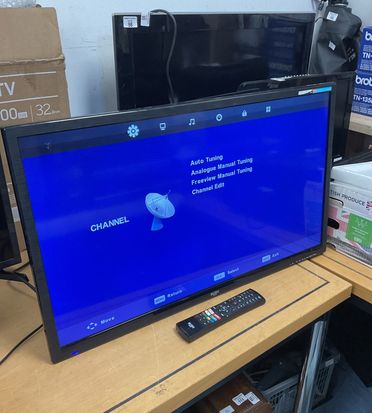 Bush 32” hd tv working with remote